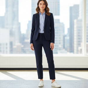 NWT ANN TAYLOR pinstriped blazer pantsuit Dark Academia Office Siren Sz 8P -10